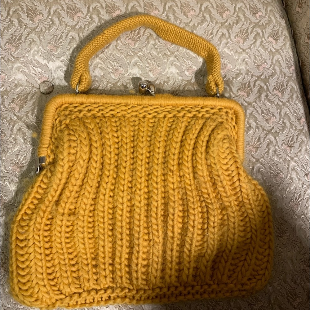 Vintage Hand Made Zephyr Wool Knit Purse Japan